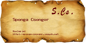 Sponga Csongor névjegykártya