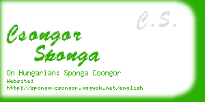 csongor sponga business card